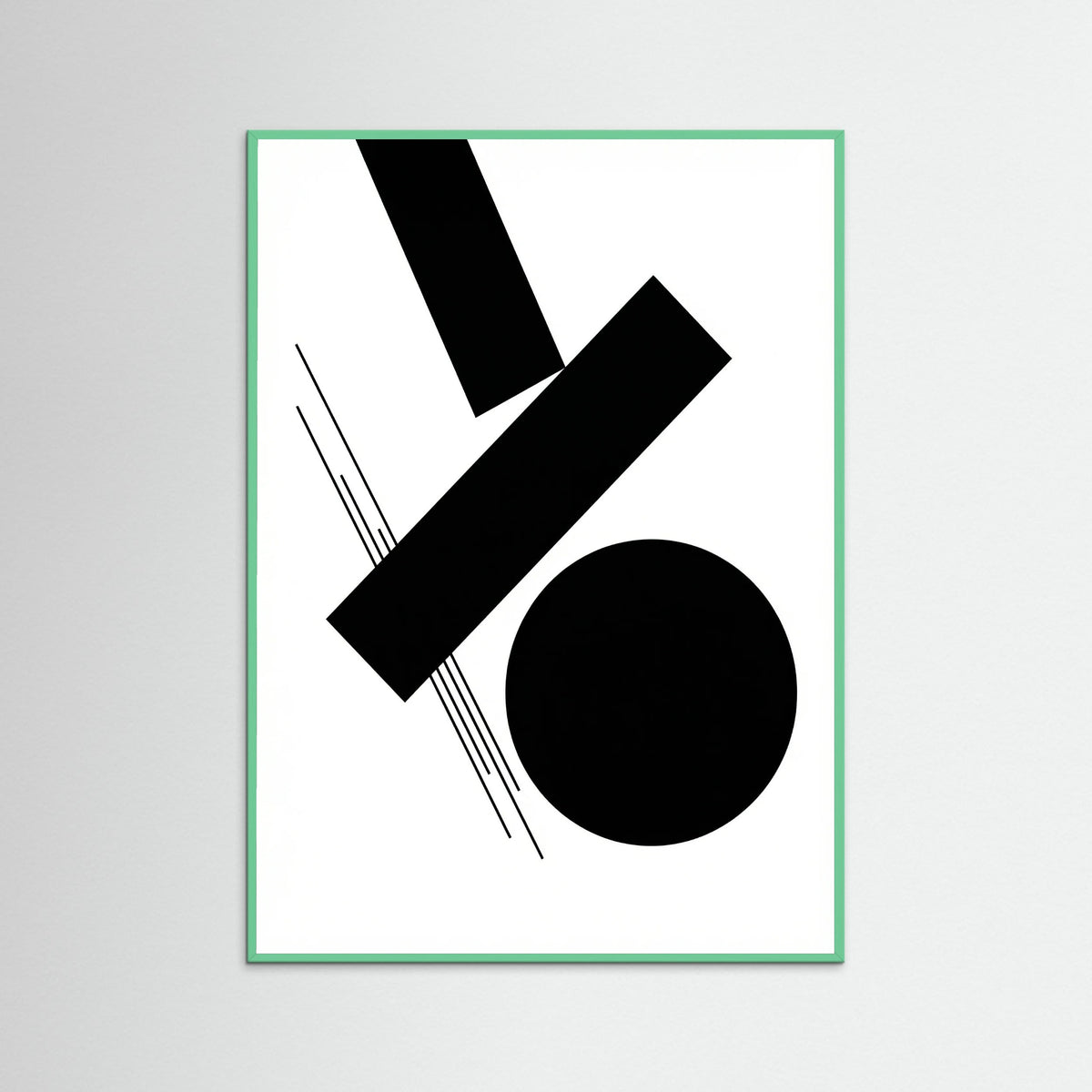 Mint Wood Art Print Beige