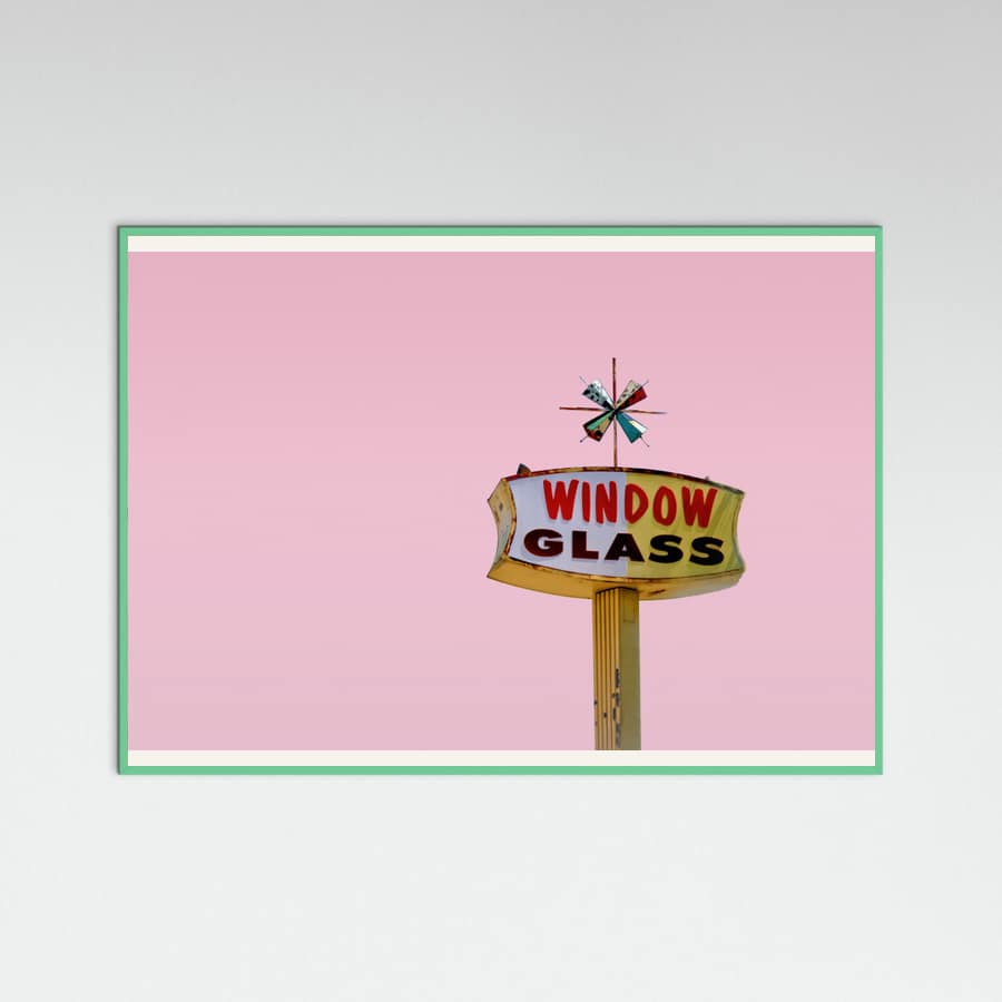 Poster Atomic Pink Starburst Vintage Sign – poster e stampa artistica