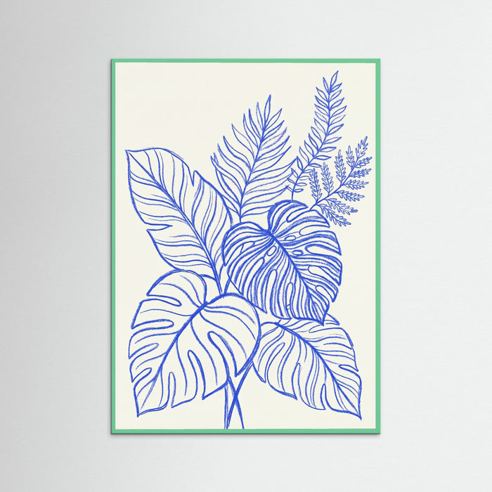 Mint Wood Azure Botanical Sketch
