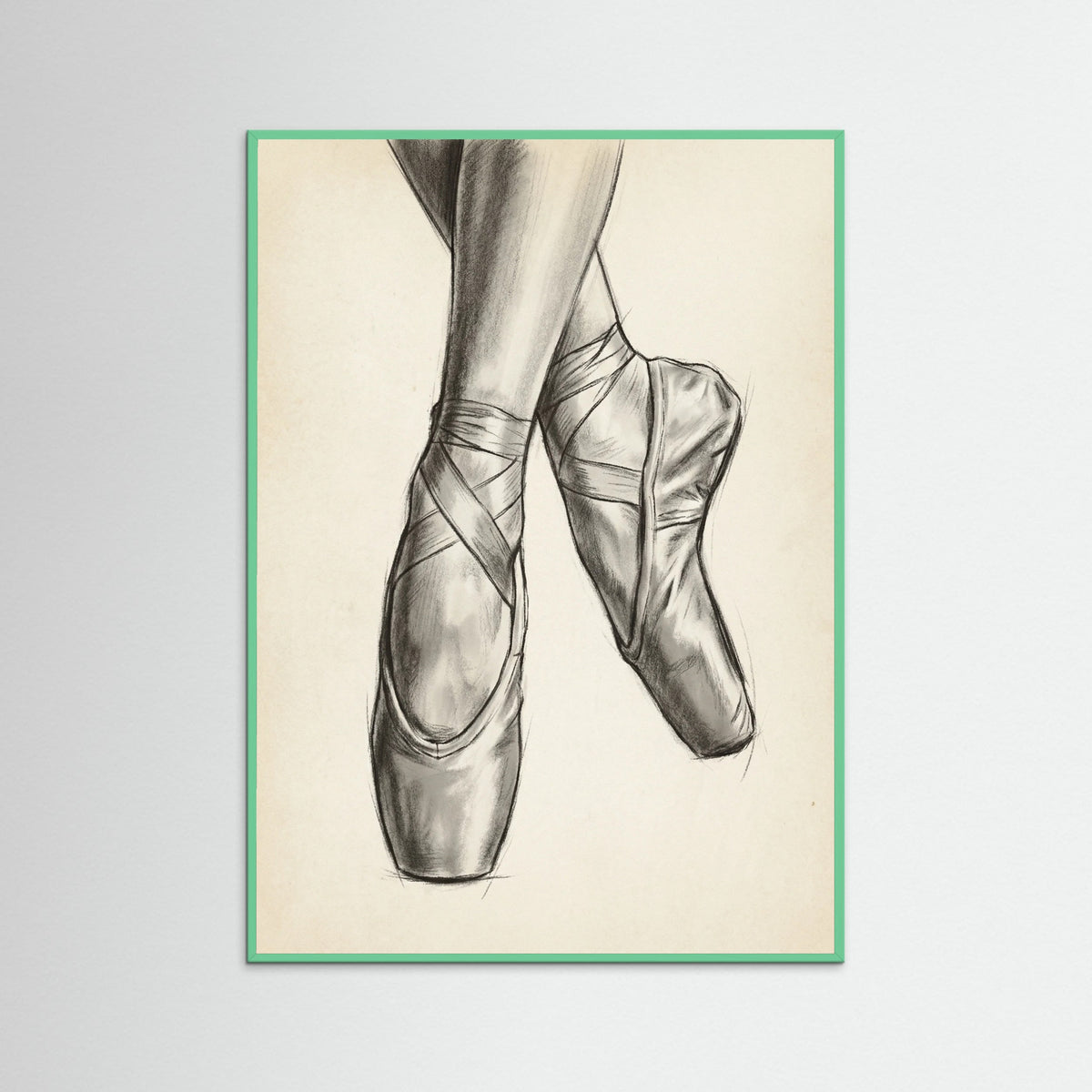 Mint Wood Ballet Dancer Study