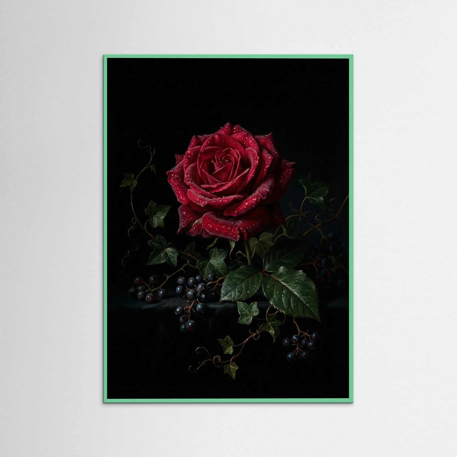 Mint Wood Baroque Bloom