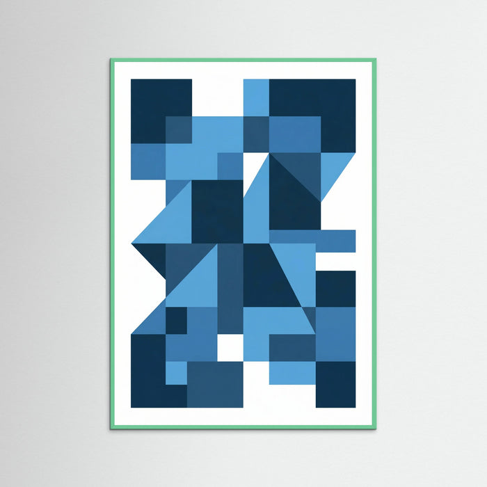 Mint Wood Bauhaus Blue Depths