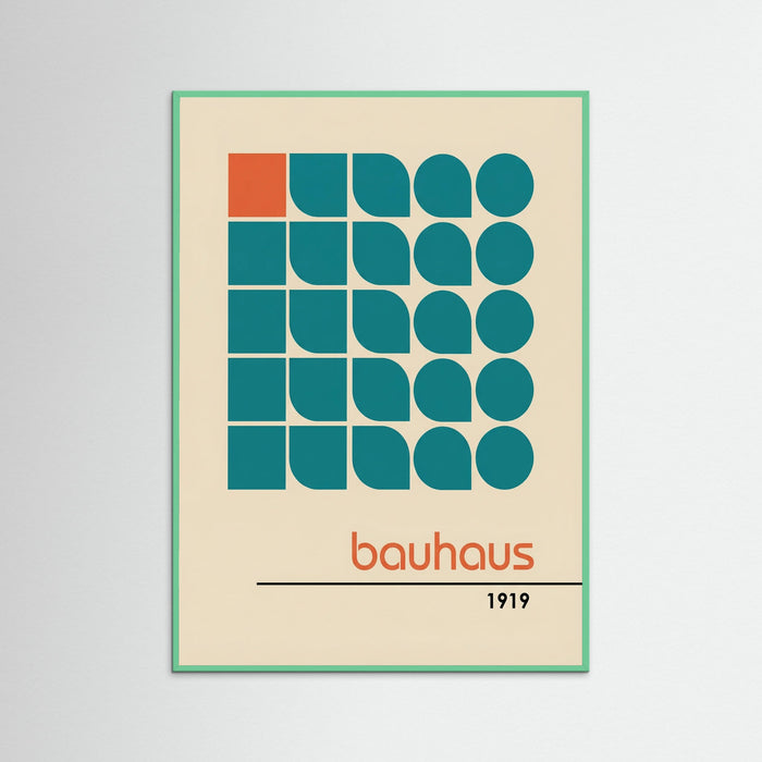 Mint Wood Bauhaus Geometric Rhythm