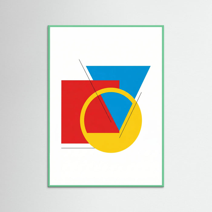 Mint Wood Bauhaus Geometry