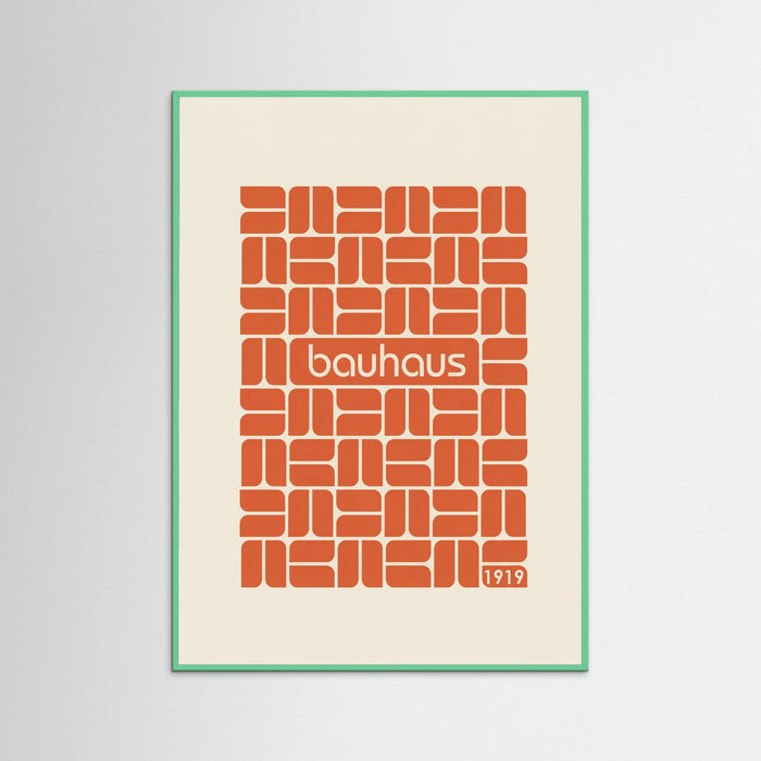 Mint Wood Bauhaus Grid Design