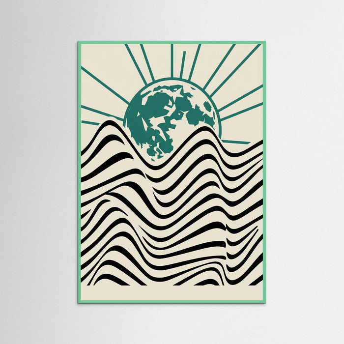 Mint Wood Bauhaus Sun Waves