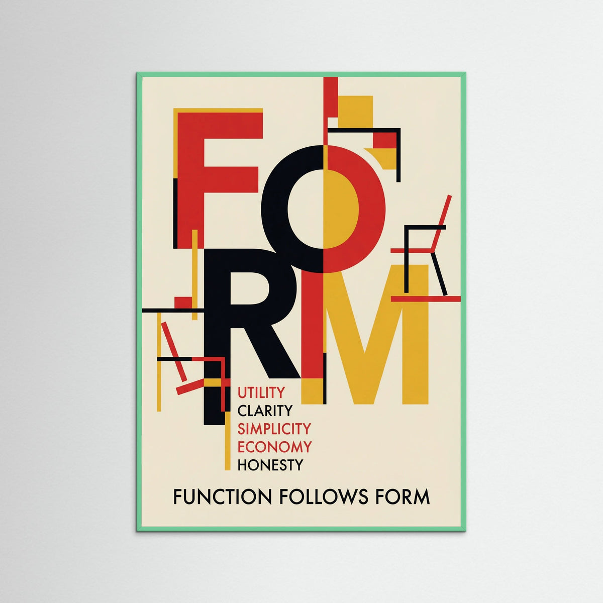 Mint Wood Bauhaus Typography