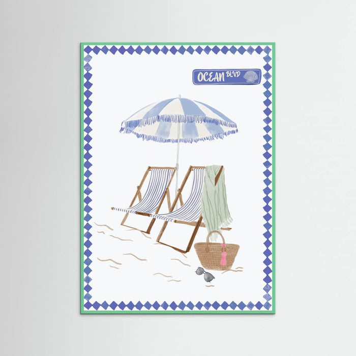 Affiche Beach chairs – affiche et impression d’art