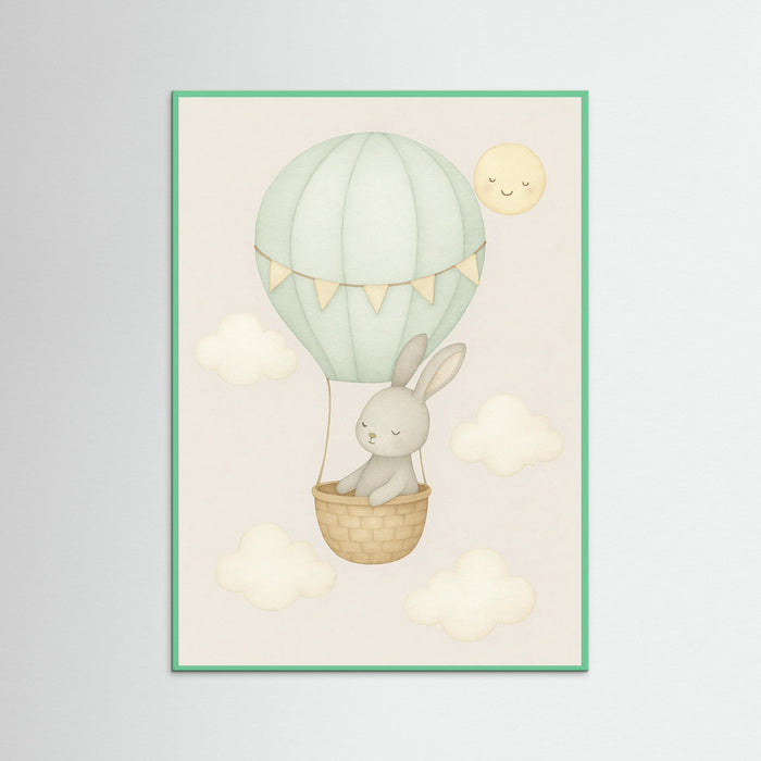 Mint Wood Bear Hot Air Balloon