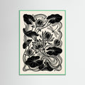 Mint Wood Beardsley Floral Nouveau