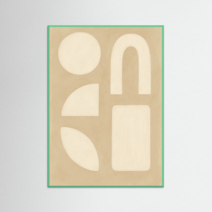 Mint Wood Beige Swirls