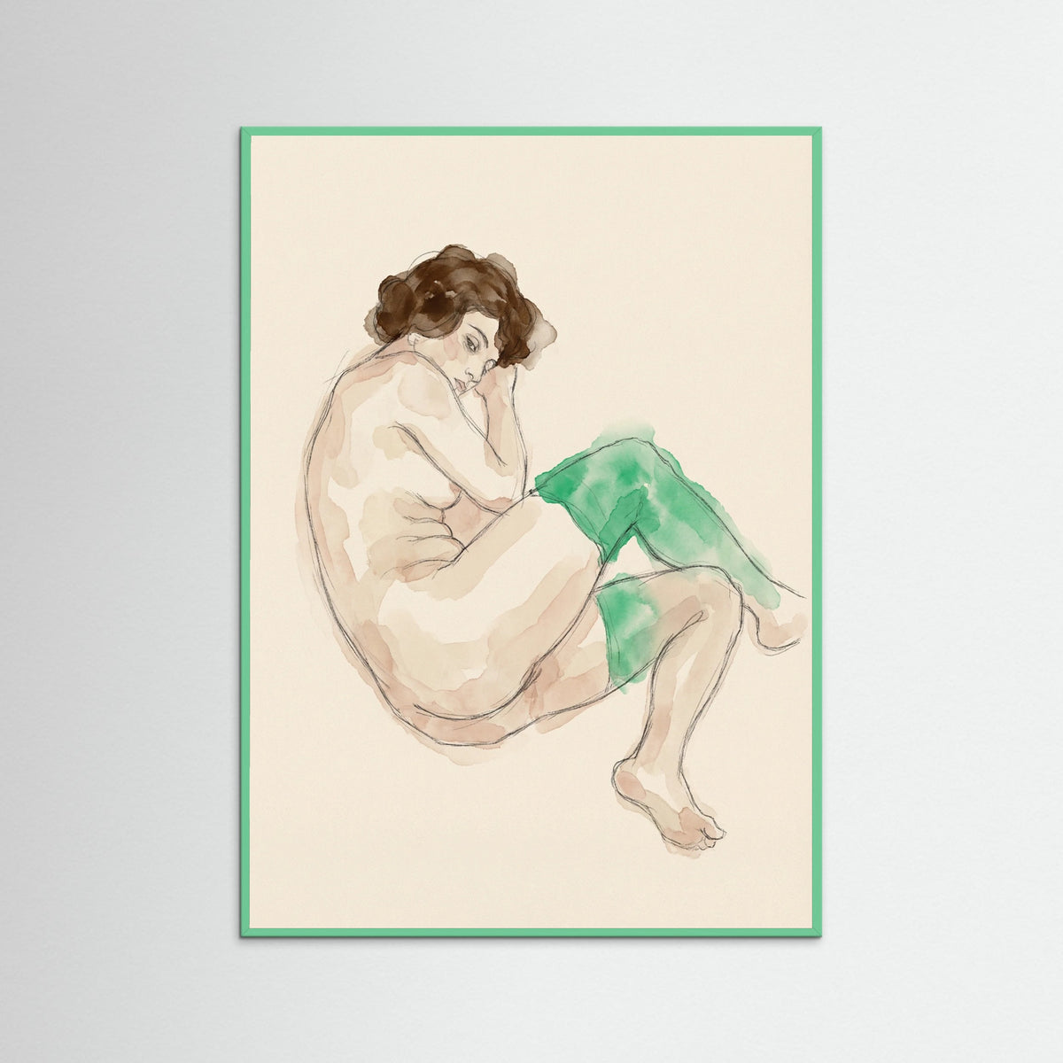 Mint Wood Bending Nude Study