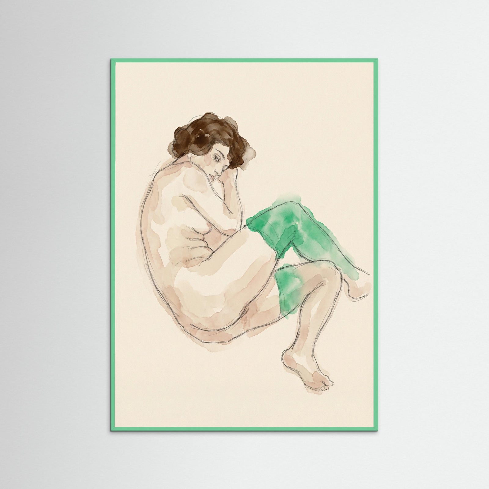 Mint Wood Bending Nude Study