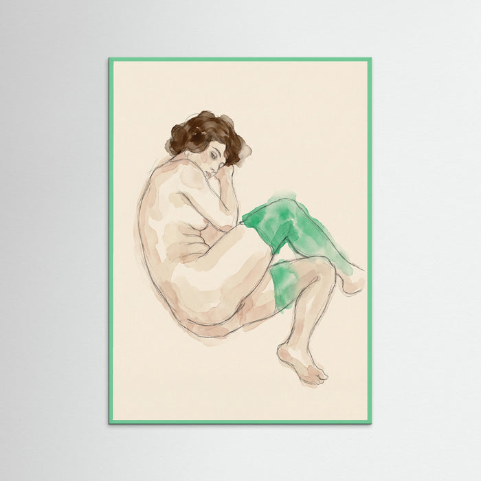 Mint Wood Bending Nude Study