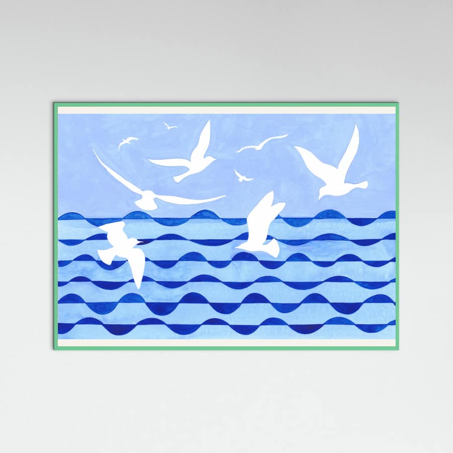 Poster Birds Over the Sea Clean Scan – poster e stampa artistica