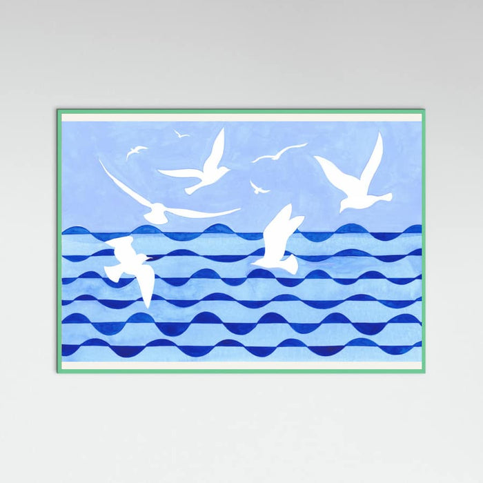 Poster Birds Over the Sea Clean Scan – poster e stampa artistica