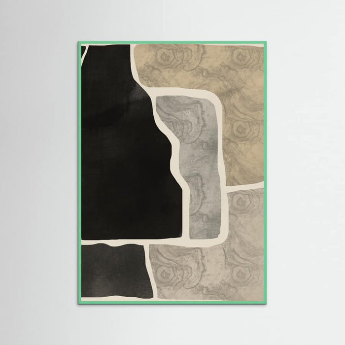 Black Abstract Mosaic Composition Poster – poster and art print