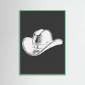 Black Cowboy Hat Poster – plakat og kunsttryk