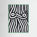 Plakat Black and White Striped Nude – plakat i druk artystyczny