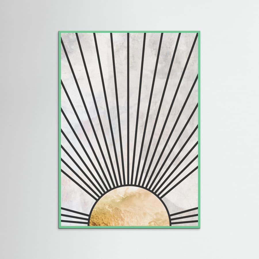 Póster Black gold rising sun – póster e impresión artística