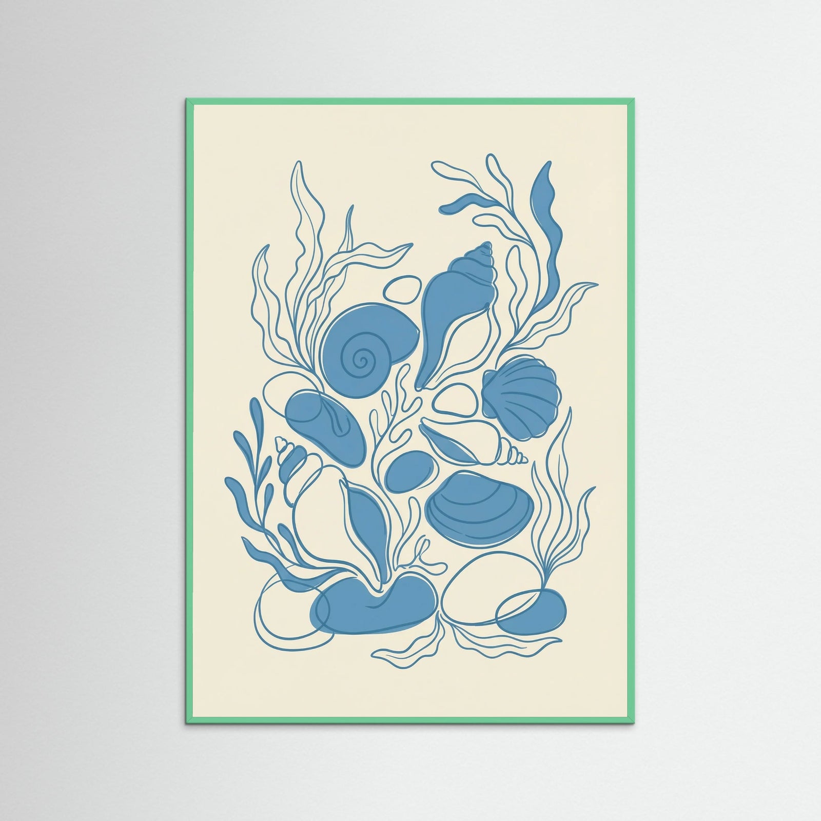 Mint Wood Blue Bloom Study