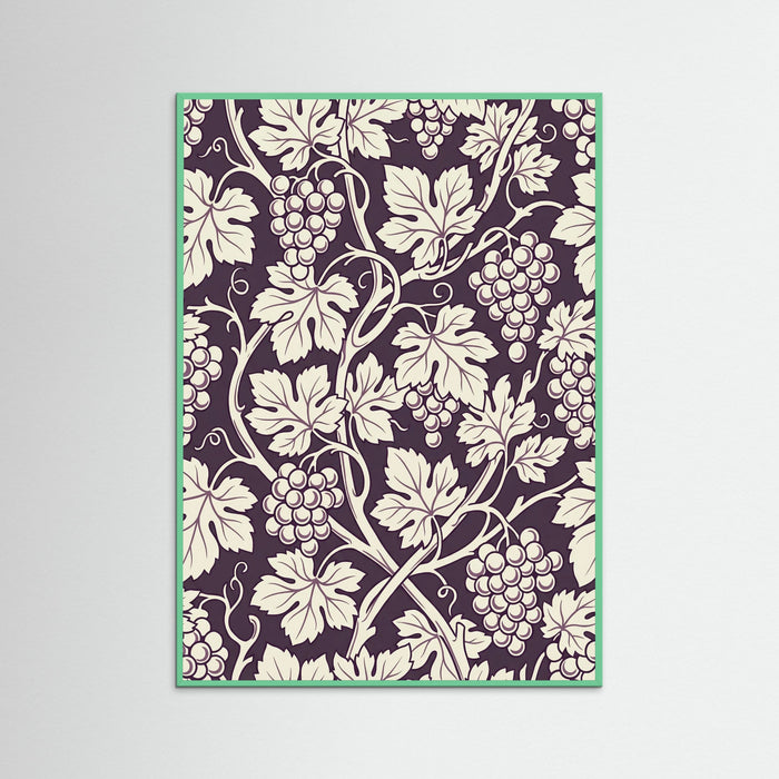 Mint Wood Blue Botanical Swirl