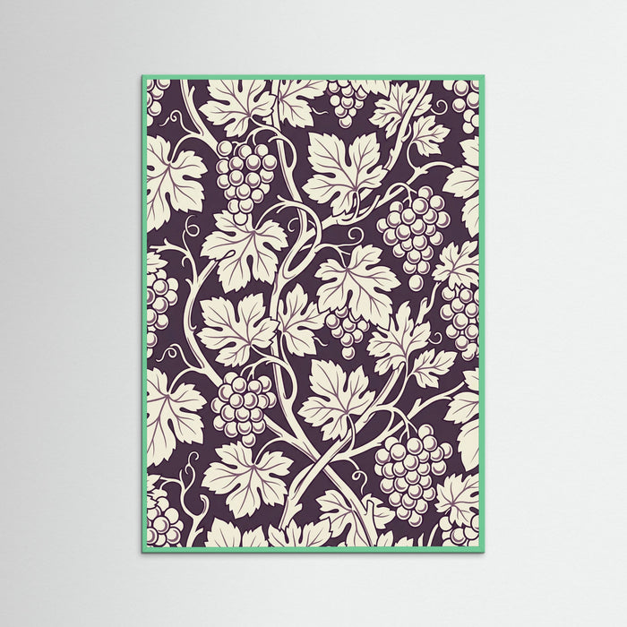 Mint Wood Blue Botanical Swirl