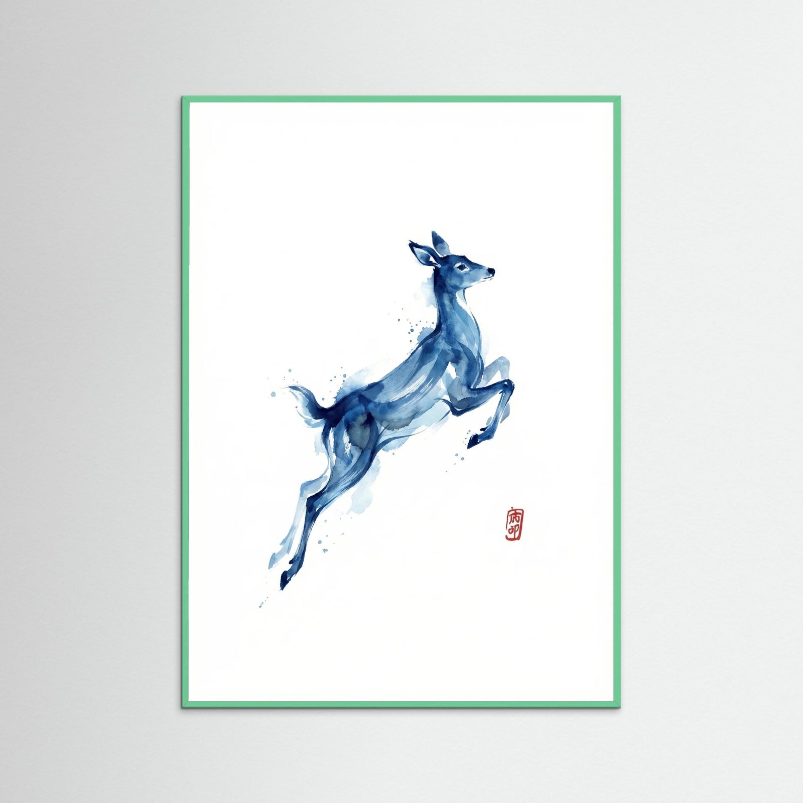 Mint Wood Blue Feathered Flight