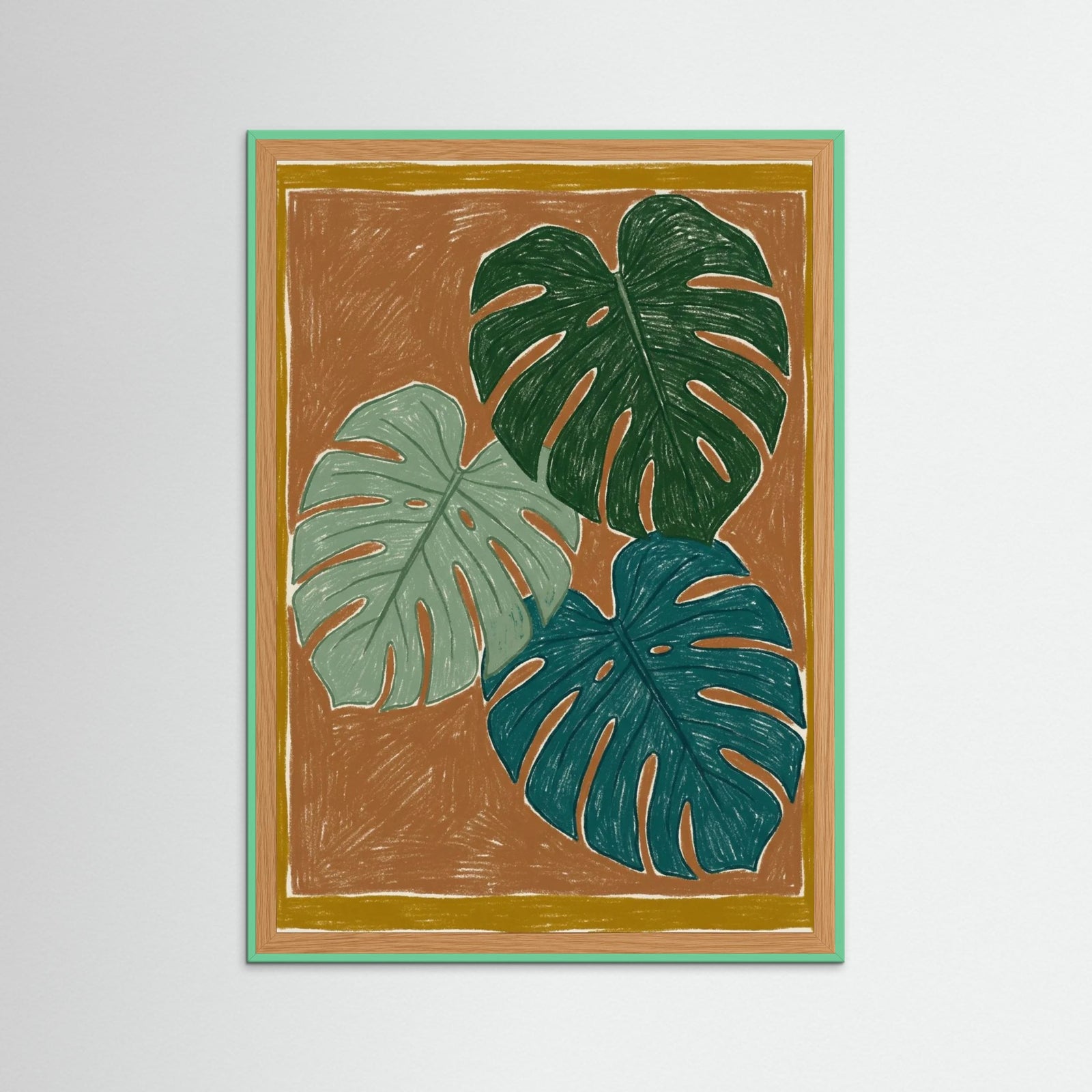 Mint Wood Blue Garden Block