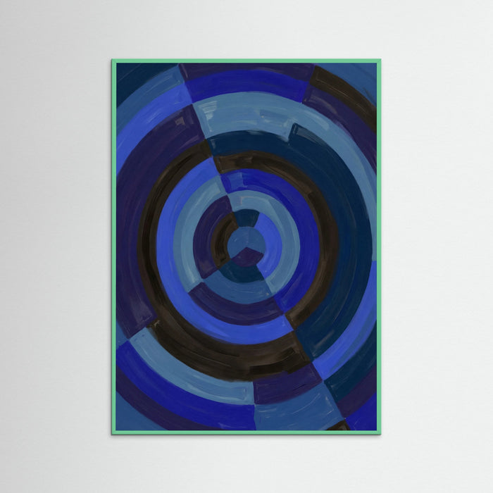 Mint Wood Blue Harmonic Geometry