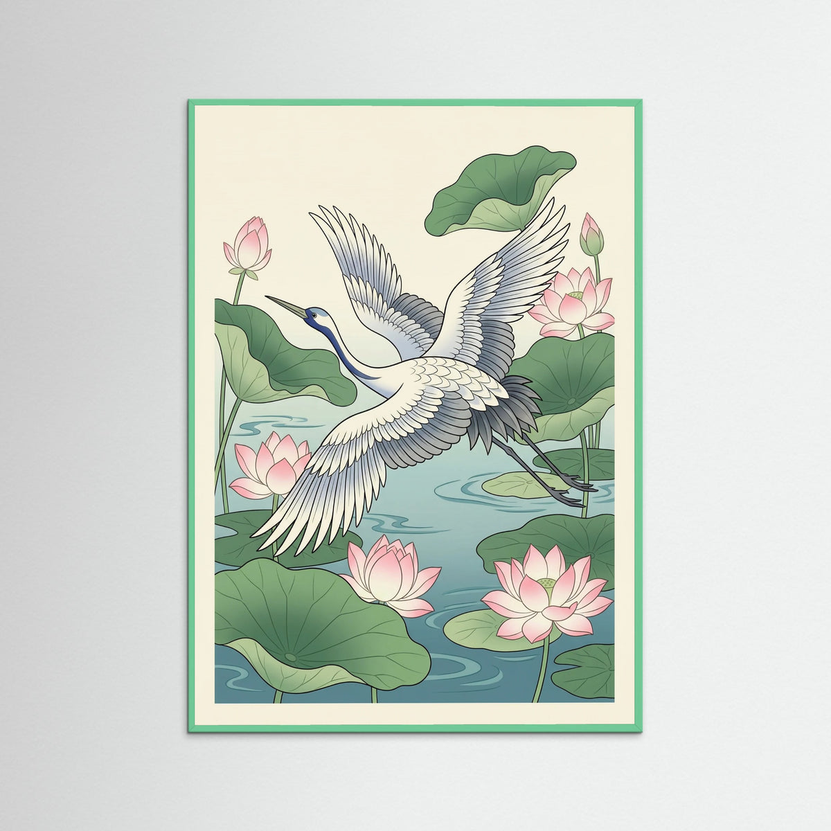 Mint Wood Blue Iris Bloom