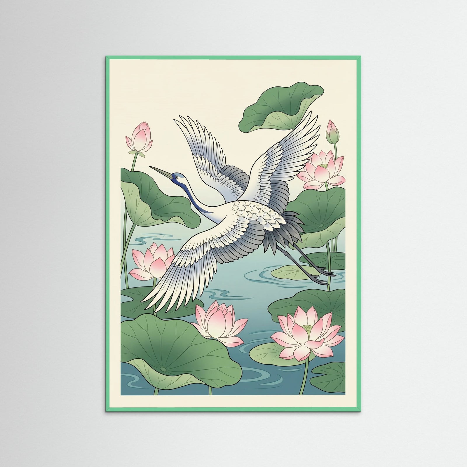 Mint Wood Blue Iris Bloom