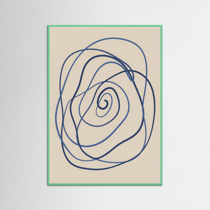 Mint Wood Blue Meander