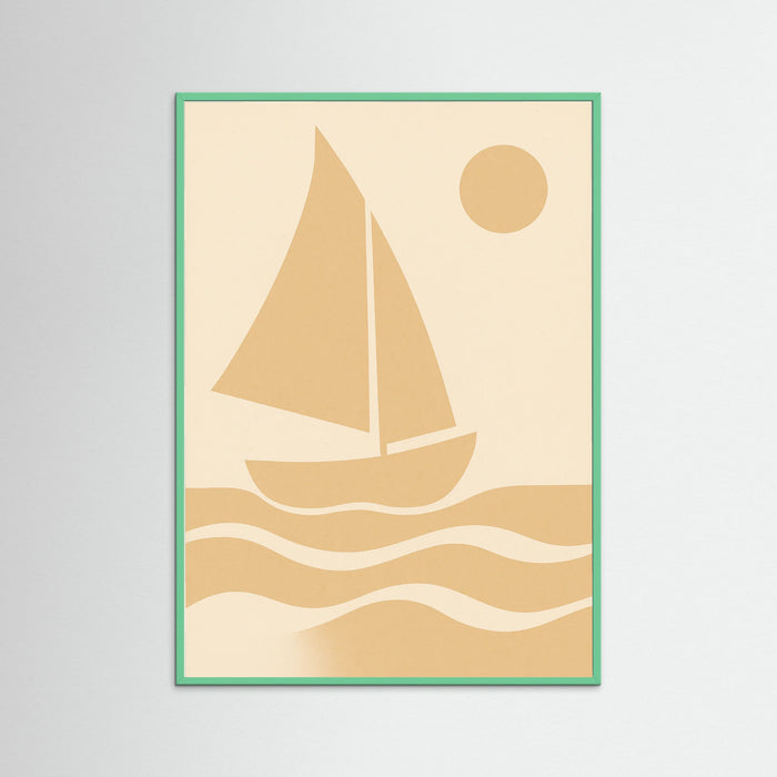 Mint Wood Blue Nude Silhouette