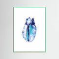 Blue Seashell On White Background No5 Poster – Poster und Kunstdruck