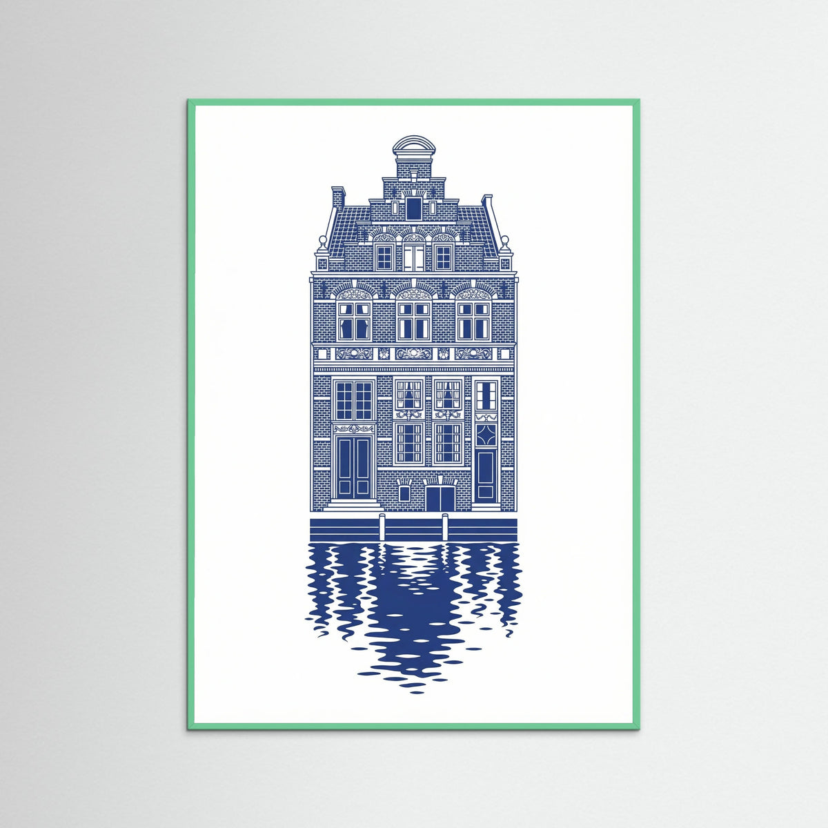 Mint Wood Blue Urban Sketch