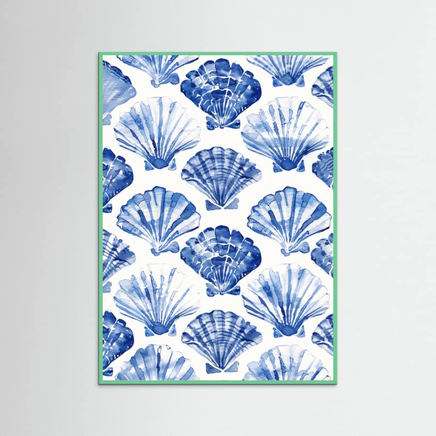 Blueshellpattern Poster – Poster und Kunstdruck