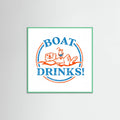 Boat Drinks Cocktail Drinking Otter Poster – Poster und Kunstdruck