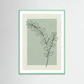 Mint Wood Bohemian Floral Sketch