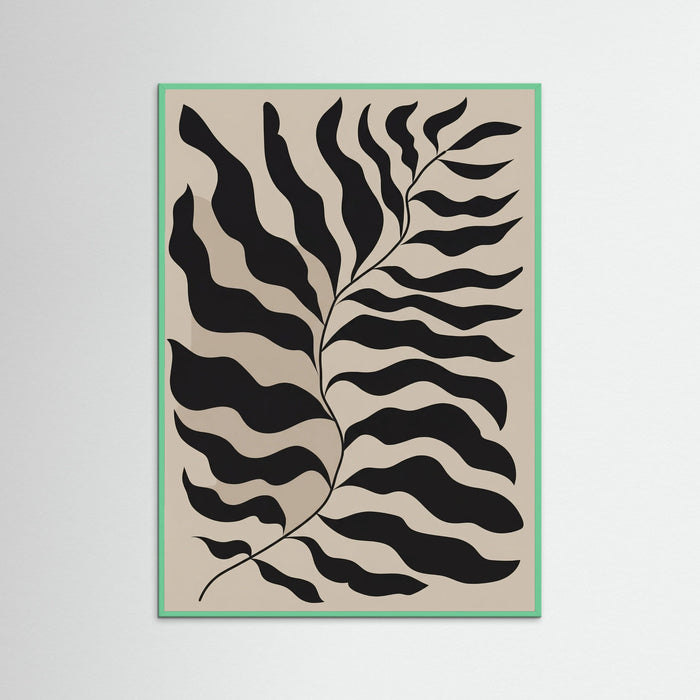 Mint Wood Bohemian Frond Abstract