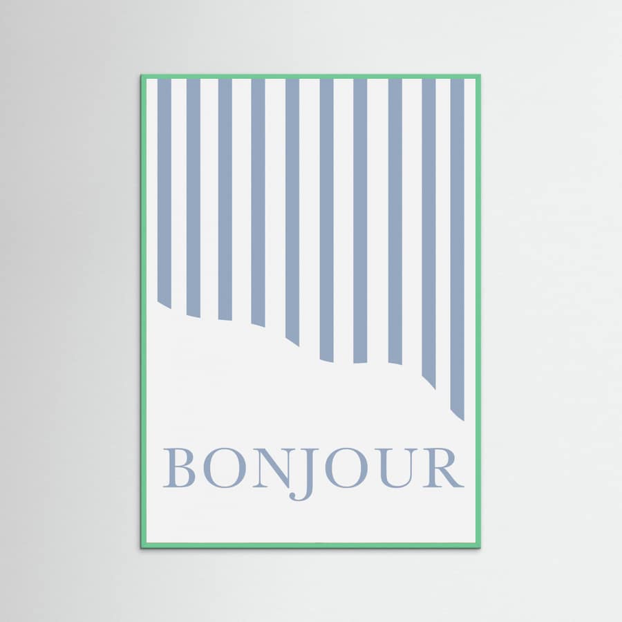 Póster Bonjour Stripes – póster e impresión artística