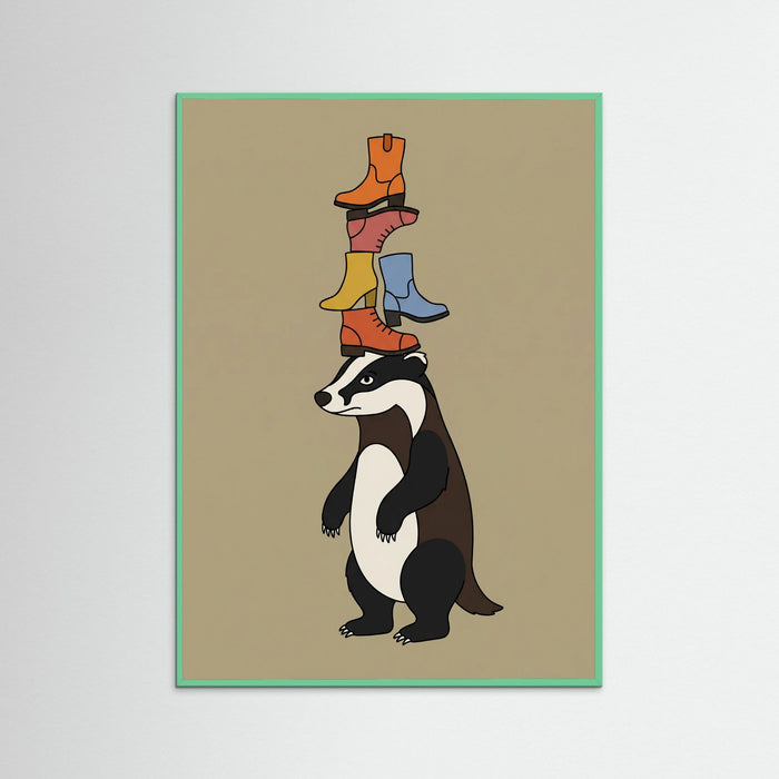 Mint Wood Booted Feline Strut