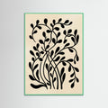 Mint Wood Botanical Silhouette Black