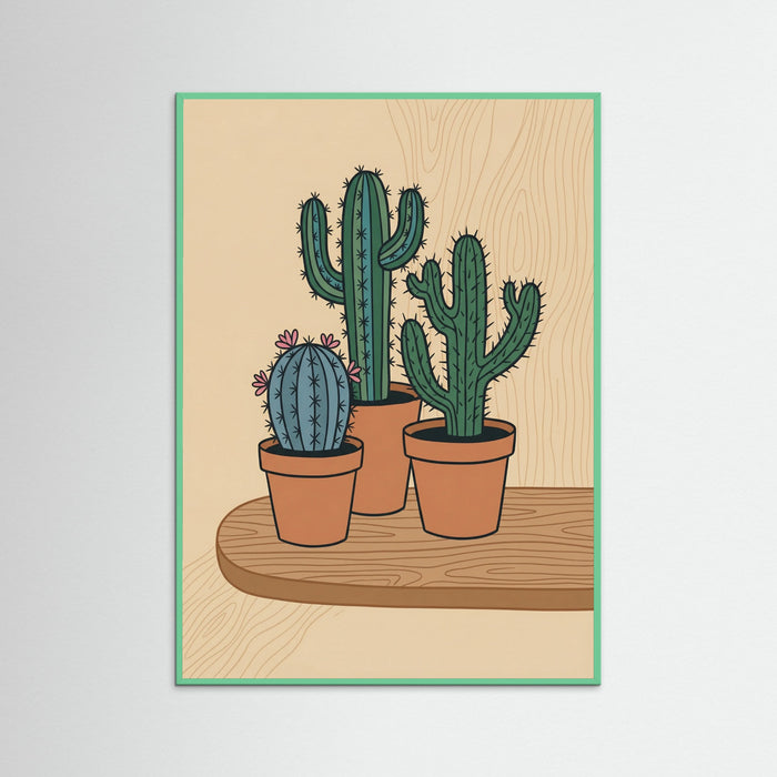Mint Wood Botanical Stripes
