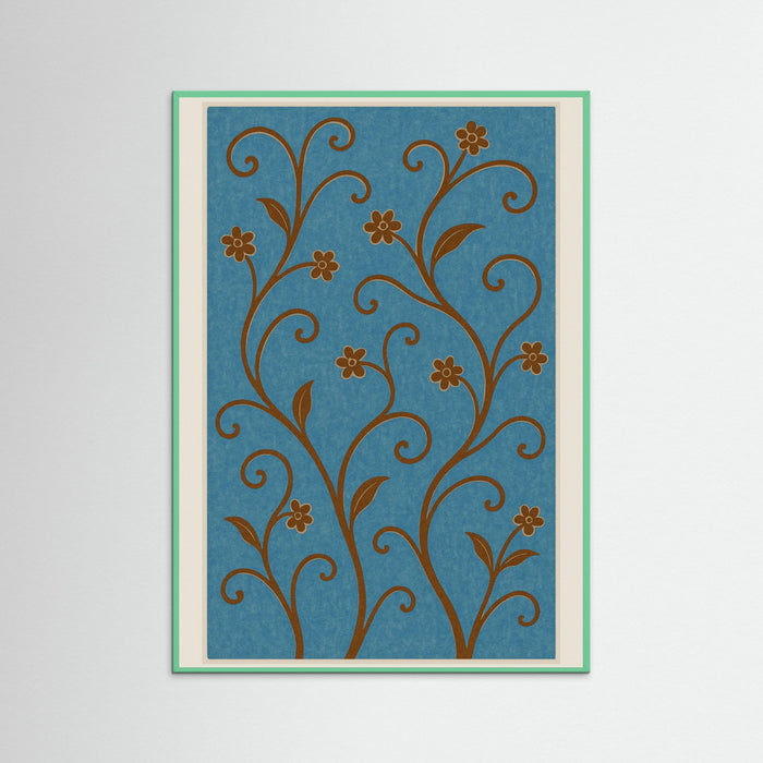 Mint Wood Botanical Vines
