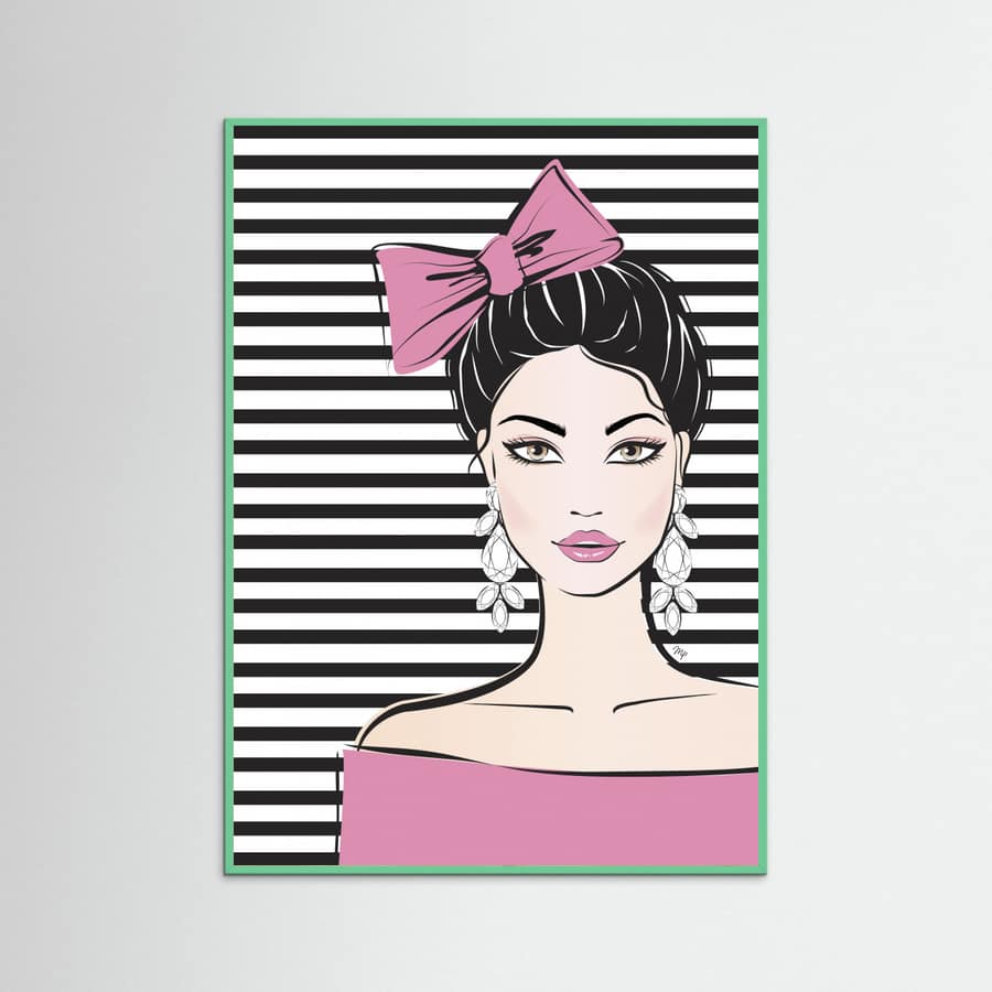 Bow Girl Poster – Poster und Kunstdruck