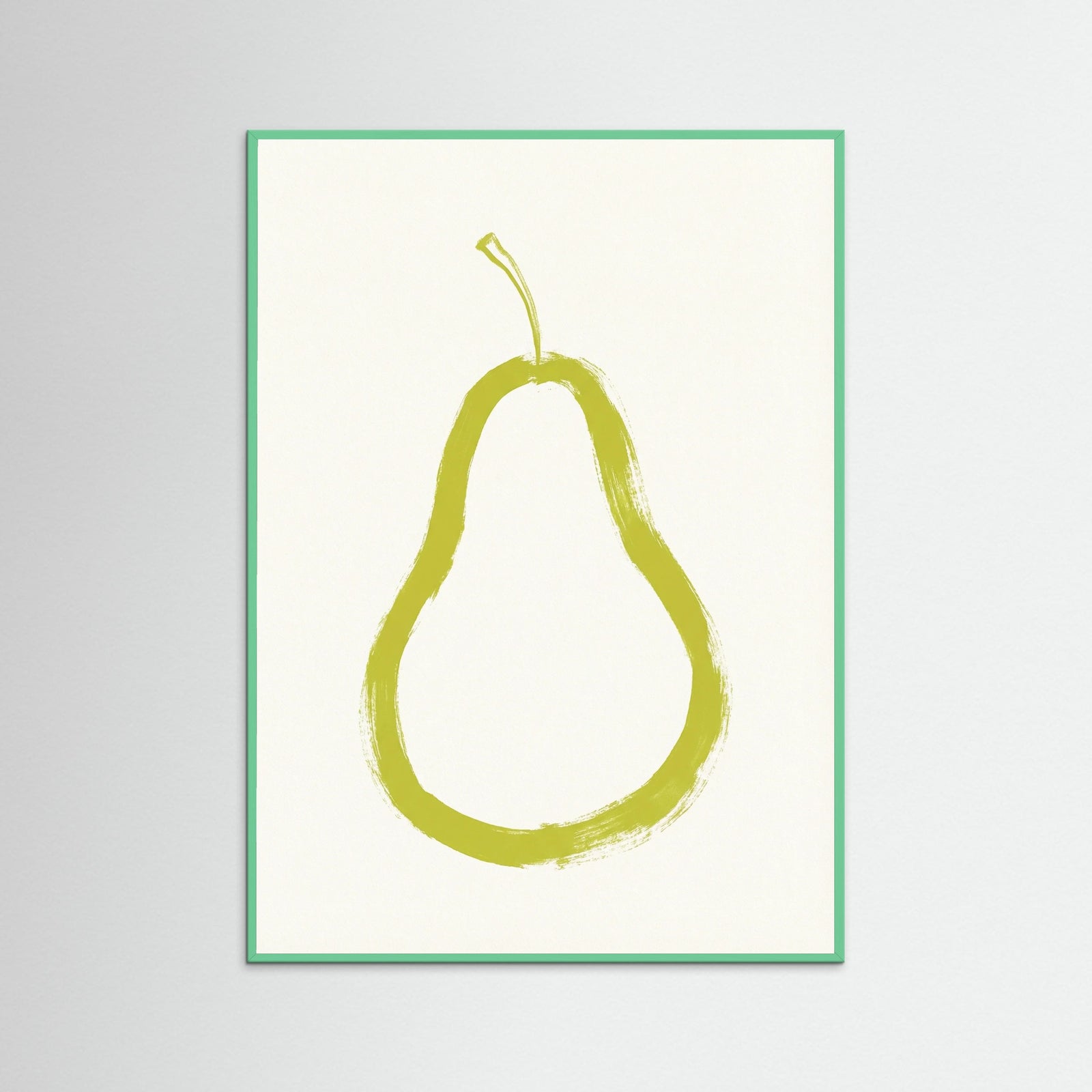 Mint Wood Brushstroke Apple Slice