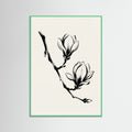 Mint Wood Brushstroke Blooms