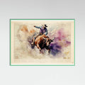 Mint Wood Bull Rider Poster