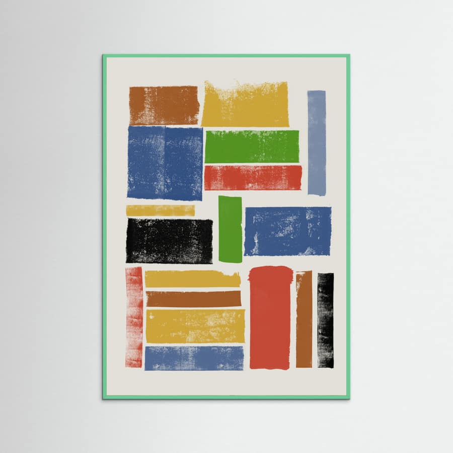 COLOR LINO CUT COMPOSITION Poster – plakat og kunsttryk